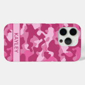 Coques Case-Mate iPhone Pink Camouflage Personalized (Verso (horizontal))