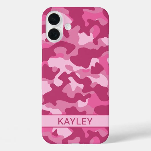 Coques Case-Mate iPhone Pink Camouflage Personalized (Verso)
