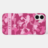Coques Case-Mate iPhone Pink Camouflage Personalized (Verso (horizontal))