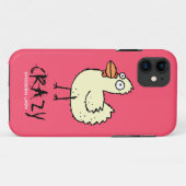 Coques Case-Mate iPhone PINK Crazy Chicken Lady Dessin (Dos (Horizontal))