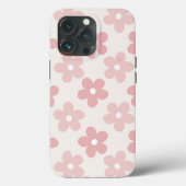 Coques Case-Mate iPhone Pink Cream Daisy Flowers Retro Pattern (Verso)