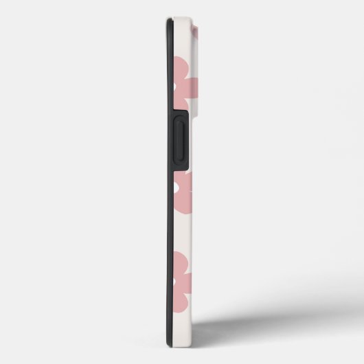 Coques Case-Mate iPhone Pink Cream Daisy Flowers Retro Pattern (Verso / Droite)