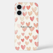 Coques Case-Mate iPhone Pink Cream Hearts (Verso)