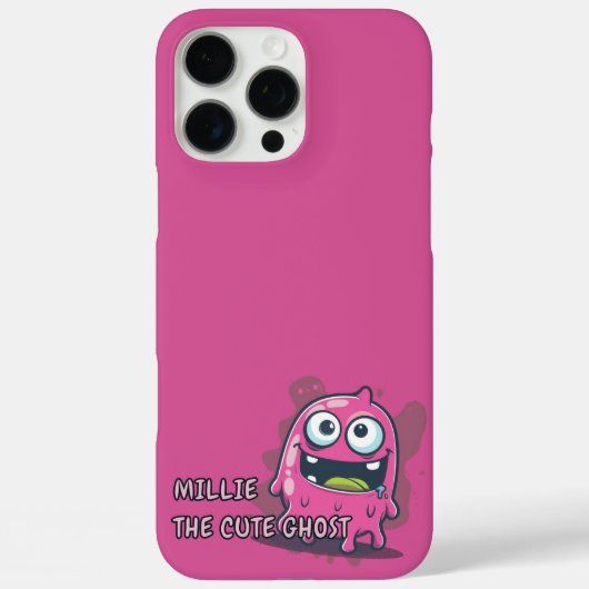 Coques Case-Mate iPhone Pink Cute Kawaii Ghost (Verso)