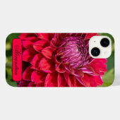 Coques Case-Mate iPhone Pink Dahlia, Belle Photographie Fleur (Verso (horizontal))