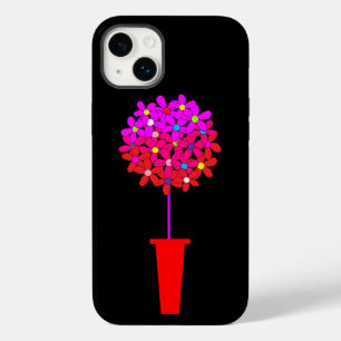 Coque Pour iPhone 14 Plus Pink Daisy Puff Topiary