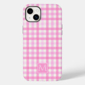 Coques Case-Mate iPhone Pink En vichy Plaid À damiers Motif (Verso)