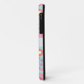 Coques Case-Mate iPhone Pink et Blue Paisley iPhone Monogramme personnalis (Dos/Gauche)
