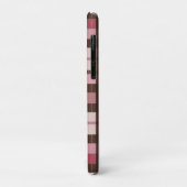 Coques Case-Mate iPhone Pink et Brown Plaid Léger Distress (Dos/Gauche)