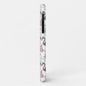 Coques Case-Mate iPhone Pink flamingo seamless pattern flowers, leaves (Dos/Gauche)