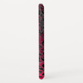 COQUES Case-Mate iPhone PINK FUCHSIA BLACK DAMASK GEM MONOGRAM (Dos/Gauche)