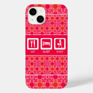 Coques Pour iPhone Pink Funny Shopaholic Eat Sleep Shop Award