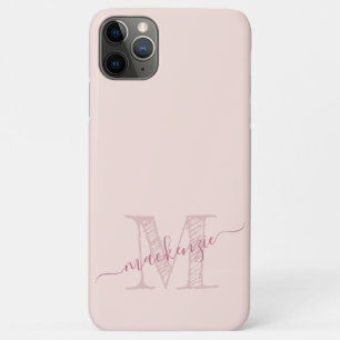 Case-Mate iPhone Case Pink Girl Monogram Artsy croquis initial