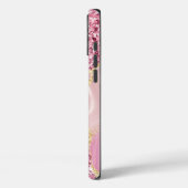 Coques Case-Mate iPhone Pink Gold Agate Marbre Nom Script (Verso / Gauche)