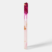 Coques Case-Mate iPhone pink gold marble glitter personalized name  (Verso / Droite)