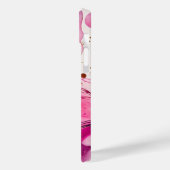 Coques Case-Mate iPhone pink gold marble glitter personalized name  (Verso / Gauche)