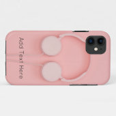Coques Case-Mate iPhone Pink Headphones with Wires (Dos (Horizontal))