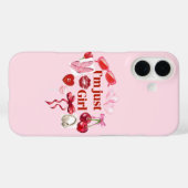 Coques Case-Mate iPhone Pink “I'm Just Girl” Phone Case – Playful Feminine (Verso (horizontal))