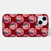 Coques Case-Mate iPhone Pink Lion Head Animal Pattern Design Red  (Verso (horizontal))