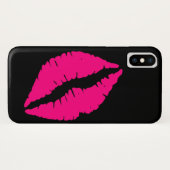 Coques Case-Mate iPhone Pink lipstick baiser pop art (Dos (Horizontal))