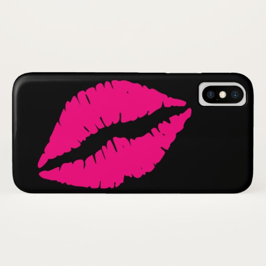 Coques Case-Mate iPhone Pink lipstick baiser pop art (Dos (Horizontal))
