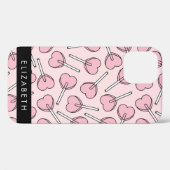 Coques Case-Mate iPhone Pink Lollipops, Heart Lollipops, Lolly, Your Name (Verso (horizontal))