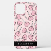 Coques Case-Mate iPhone Pink Lollipops, Heart Lollipops, Lolly, Your Name (Verso)
