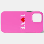 Coques Case-Mate iPhone Pink LOVE and Heart Modern Chic (Verso (horizontal))
