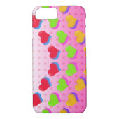 Coques Case-Mate iPhone Pink Love Fun Hearts Nouveau design de vague (Dos)