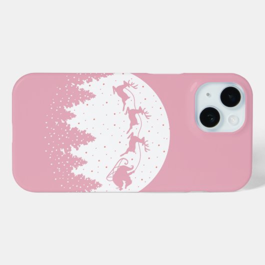 Coques Case-Mate iPhone Pink Magic Christmas (Verso (horizontal))