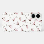 Coques Case-Mate iPhone Pink Martini Cocktail Pattern Festive Holiday  (Verso (horizontal))