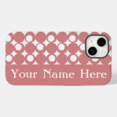 Coques Case-Mate iPhone Pink Mod Ball Design avec nom (Verso (horizontal))
