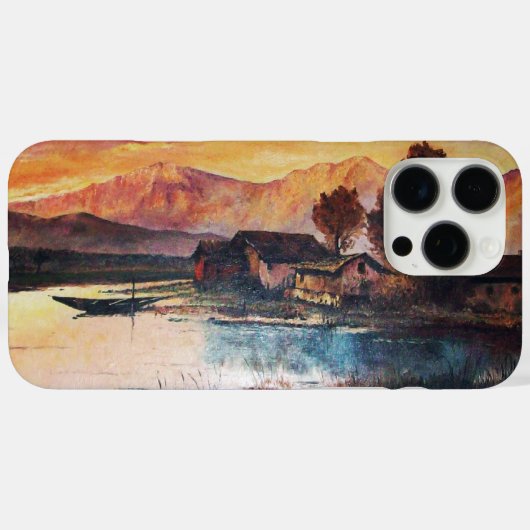 COQUES Case-Mate iPhone PINK MOUNTAINS LAC ALPINE SUNSET PAYSAGE (Verso (horizontal))