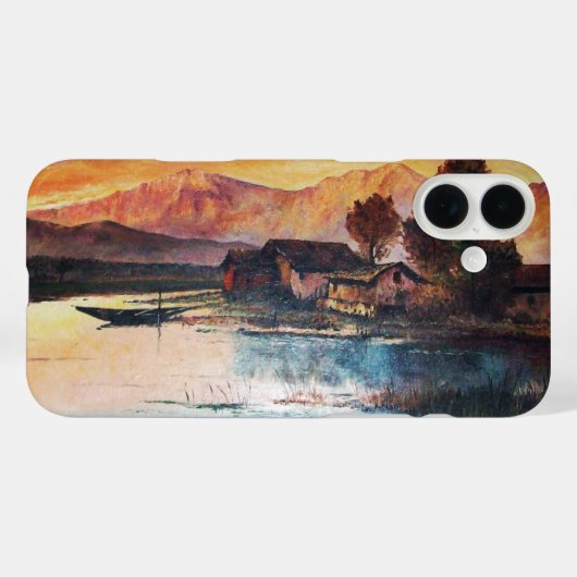 COQUES Case-Mate iPhone PINK MOUNTAINS LAC ALPINE SUNSET PAYSAGE (Verso (horizontal))