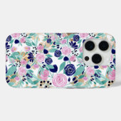 Coques Case-Mate iPhone Pink Navy Blue Gold (Verso (horizontal))