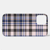 Coques Case-Mate iPhone Pink Navy Glen Plaid texturé transparent (Verso (horizontal))