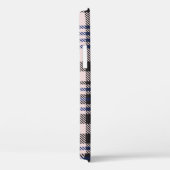 Coques Case-Mate iPhone Pink Navy Glen Plaid texturé transparent (Verso / Droite)