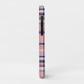 Coques Case-Mate iPhone Pink Navy White Preppy Madras Quatrefoil (Dos/Gauche)