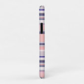 Coques Case-Mate iPhone Pink Navy White Preppy Madras Quatrefoil (Dos/Droite)