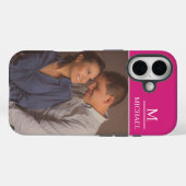 Coques Case-Mate iPhone Pink One Photo Name and Initial  (Verso (horizontal))