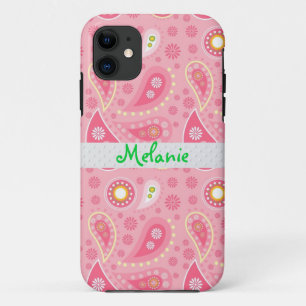 Etui iPhone Case-Mate Pink Paisley iPhone Monogramme personnalisé
