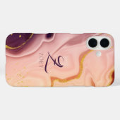 Coques Case-Mate iPhone Pink Pastel Violet Parties scintillant Aquarelle p (Verso (horizontal))