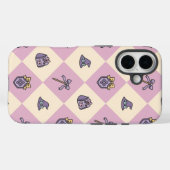 Coques Case-Mate iPhone Pink Personalized Girly Checkered (Verso (horizontal))