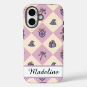 Coques Case-Mate iPhone Pink Personalized Girly Checkered (Verso)