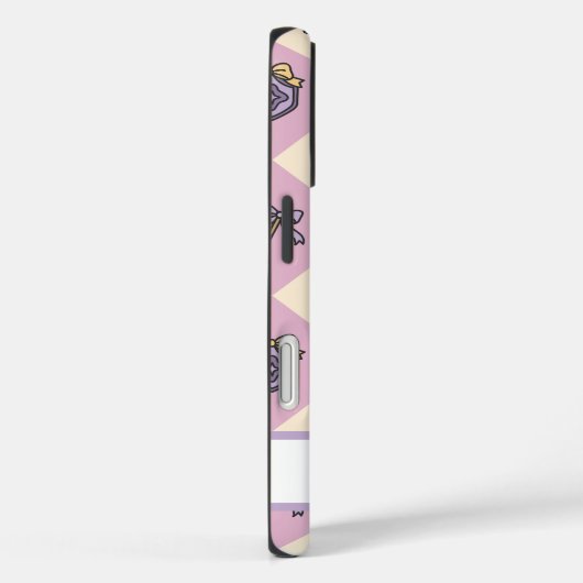 Coques Case-Mate iPhone Pink Personalized Girly Checkered (Verso / Droite)