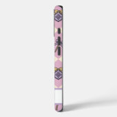 Coques Case-Mate iPhone Pink Personalized Girly Checkered (Verso / Gauche)