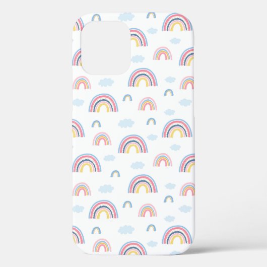 Coques Case-Mate iPhone Pink Rainbows Nuages Boho Design (Verso)