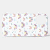 Coques Case-Mate iPhone Pink Rainbows Nuages Boho Design (Verso (horizontal))