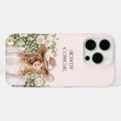 Coques Case-Mate iPhone Pink Rose Floral clôture cowgirl (Verso (horizontal))