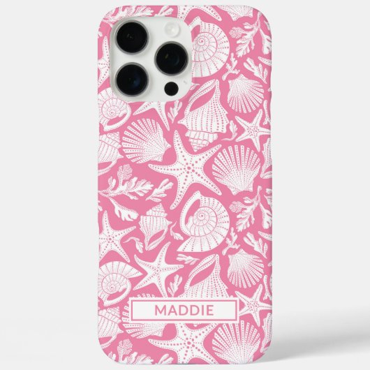 Coques Case-Mate iPhone Pink Shells Personalized (Verso)